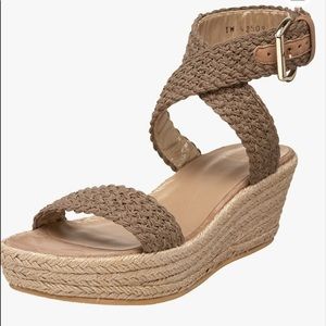 Stuart Weitzman Wedge espadrilles Alex crochet wrap ankle size 10